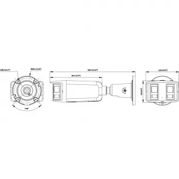 Hikvision DS-2CD2T167G3P-LIS2UY/SL(180°) cámara IP panorámica 16MP - ColorVu AcuSense