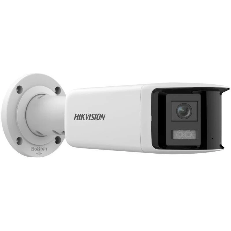 Hikvision DS-2CD2T46G2P-ISU/SL(2.8MM)(C) Cámara IP panorámica AcuSense 4MP, 2x 2,8mm, campo de visión 180°, IP67, PoE