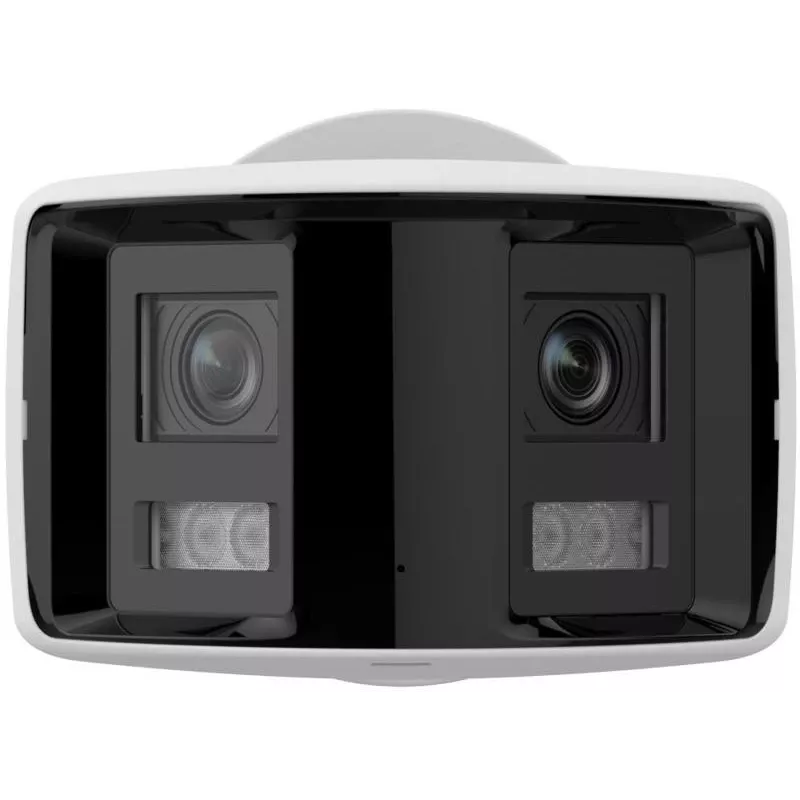 Hikvision DS-2CD2T46G2P-ISU/SL(2.8MM)(C) Cámara IP panorámica AcuSense 4MP, 2x 2,8mm, campo de visión 180°, IP67, PoE
