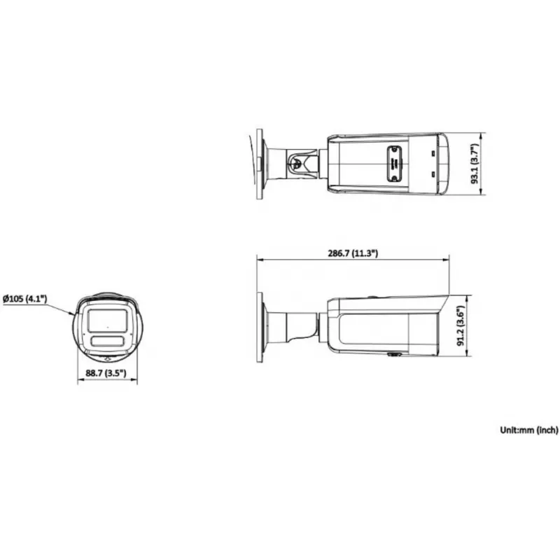 Hikvision DS-2CD2T83G2-4LI 4mm Cámara IP tipo bala 8MP AcuSense Hybrid Light
