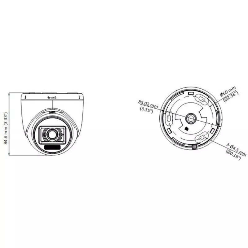 Hikvision DS-2CE76D0T-LPFS Cámara turret Turbo-HD 2MP (2,8mm)