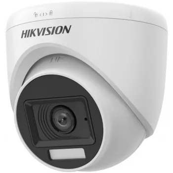 Cámara turret Hikvision DS-2CE76K0T-LPFS(2,8mm) 3K con Smart Hybrid Light y audio, interior, focal fija