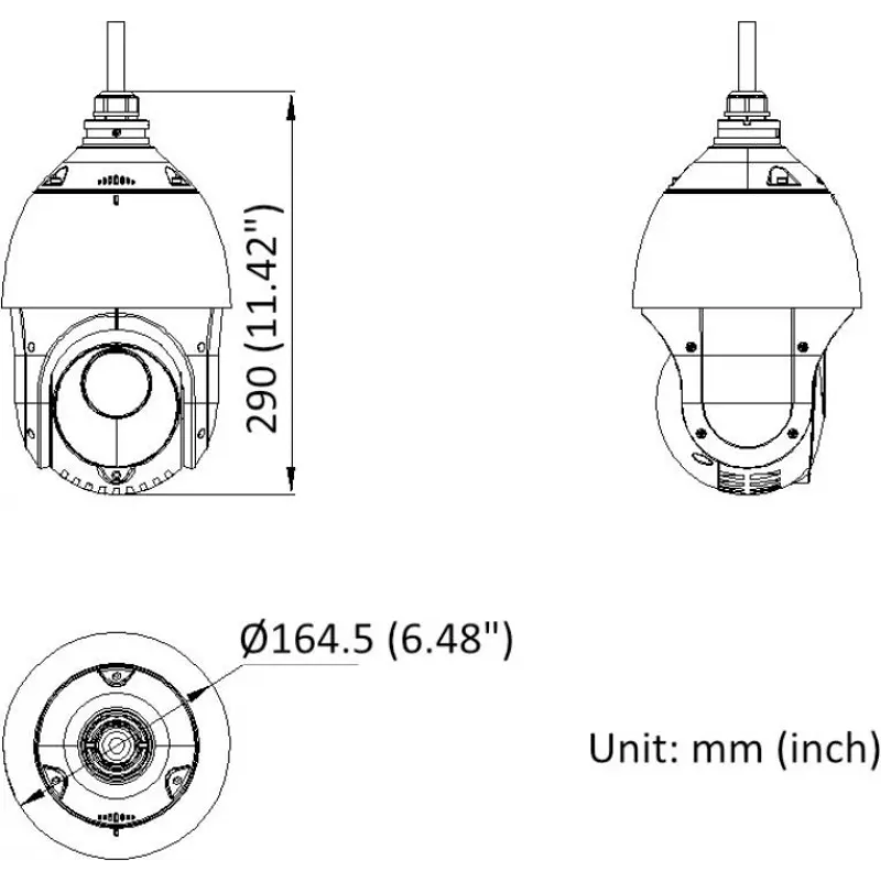 Hikvision DS-2DE4825IWG1-E Cámara de seguridad IP domo PTZ 8MP 25x con AcuSense, IR de 100m, PoE+
