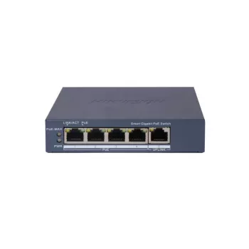 Hikvision DS-3E1505P-EI switch PoE de 4 puertos 1 Gbps