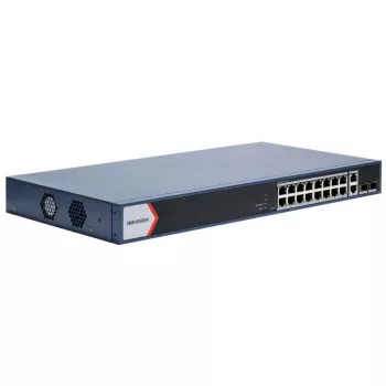 Hikvision DS-3E1520P-EI(O-STD) Switch PoE+ Gigabit Gestionado de 20 Puertos, 16x PoE+ 230W, 2x SFP
