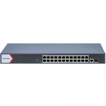 Hikvision DS-3E1526P-EIV2 switch gestionado de 26 puertos Gigabit PoE+ con 2 uplinks SFP (370W de presupuesto)