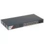 Hikvision DS-3E1528-SI-24T4F switch PoE gestionado Layer 2, 24 puertos PoE, 4 uplinks SFP, presupuesto PoE 370W