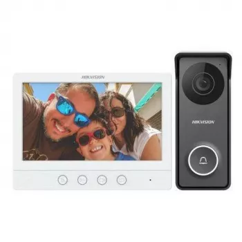 Kit de videoportero Hikvision DS-KIS213(B) de 4 hilos