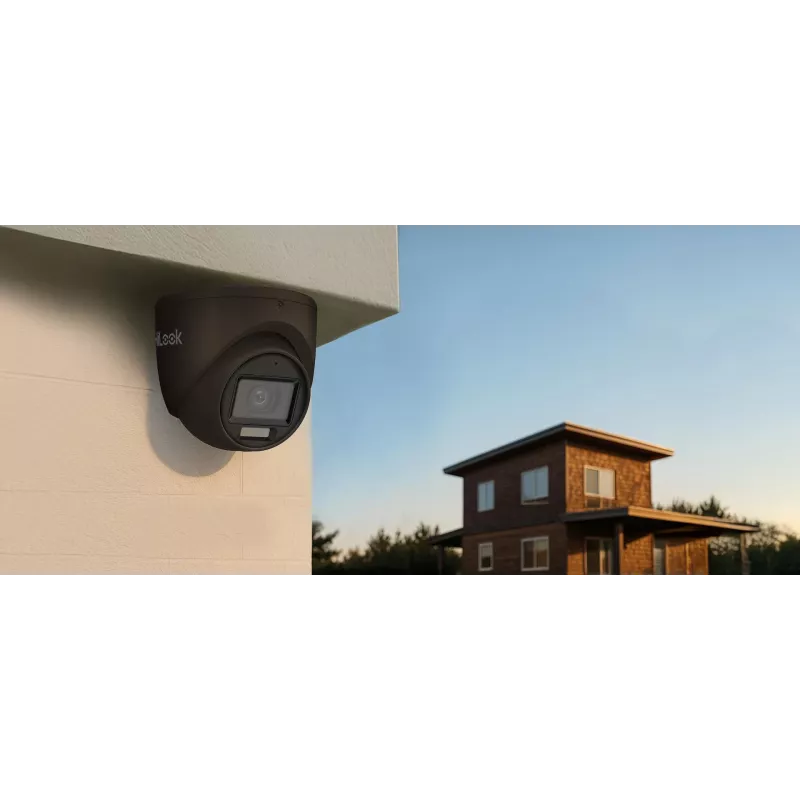 Hikvision Hilook TVI-T8M-20DL Cámara domo 4 en 1 8MP, Negro, 2,8 mm
