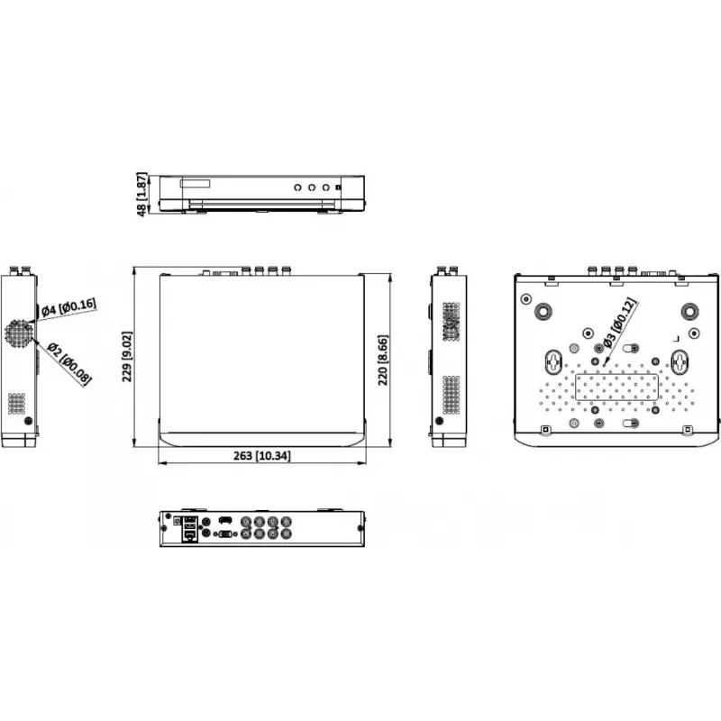 Hikvision iDS-7208HQHI-M1/T DVR híbrido 5 en 1 AcuSense de 8 canales