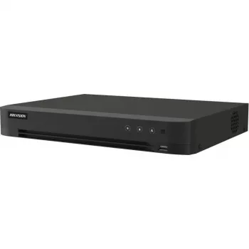 Hikvision iDS-7216HQHI-M1/XT/16A+4/1ALM DVR Híbrido 5 en 1 con AcuSense, 16 Canales Analógicos + 8 Canales IP, 16 Entradas de Alarma / 4 Salidas de Alarma