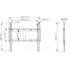 Hikvision soporte de pared para monitor - SPCC acero laminado en frío - negro - tamaño de pantalla: 42-55 inch (106,7-139,7 cm)