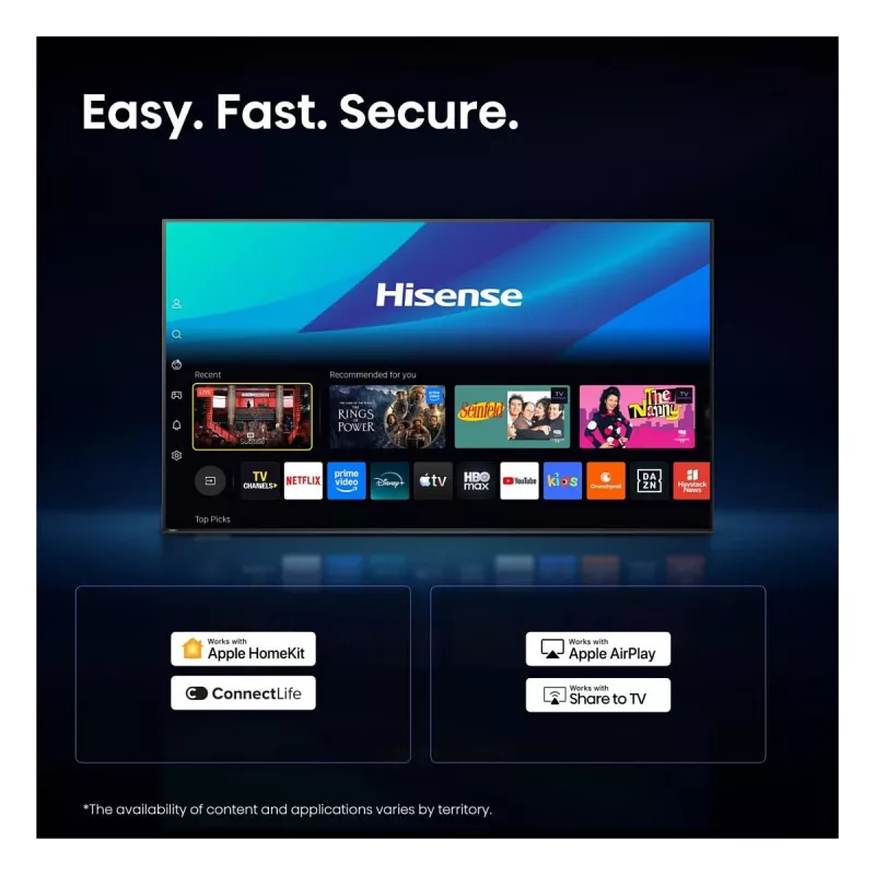 Hisense 32A59S TV Smart DLED Full HD 32 inch, 1920 x 1080, Wi-Fi, Bluetooth