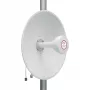 HISMART TV993499 5G/LTE/CBRS 2x2 MIMO antena direccional parabólica, 1,7-4,2 GHz, 17/19 dBi, doble polarización, 2x N hembra, blanca