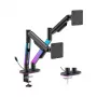 HISMART soporte de brazo de gas spring para doble monitor para pantallas de 17-35