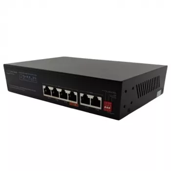 Switch PoE HISMART 1000Mbps 4 puertos + 2G uplink