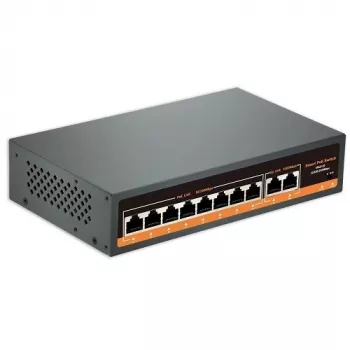 HISMART Switch PoE 100Mbps 8 puertos + 2G Uplink