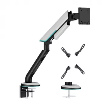 HISMART brazo de monitor estable con pistón de gas para pantallas de 24-57