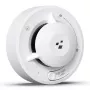 HISMART TV993451 Detector de humo fotoeléctrico inteligente Wi-Fi con control por app Tuya, blanco