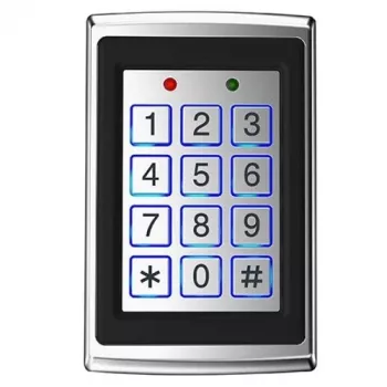 HISMART TV993772 Teclado multifunción de control de acceso con lector de tarjetas Mifare, PIN, 2000 usuarios, IP65, Wiegand 26/34, aleación de zinc