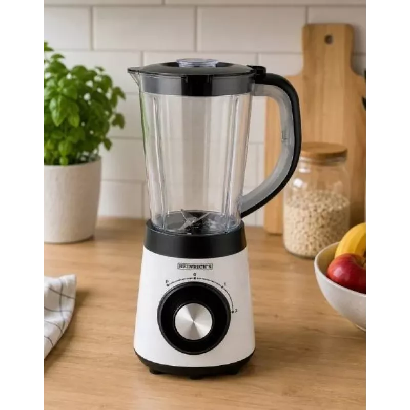 HNC Batidora de vaso HPM 8164 HEINRICH'S 2000W batidora de vaso de alto rendimiento con vaso de tritan de 2L, 6 cuchillas de acero inoxidable, velocidad continua, pulse, ice crush, negro/plata