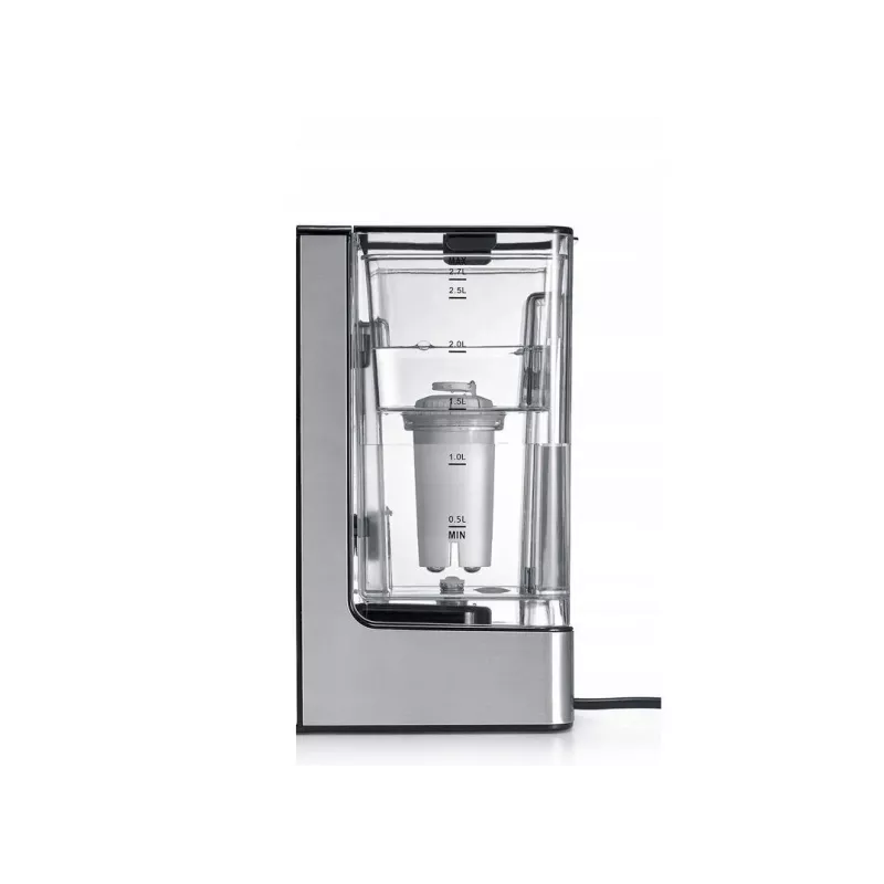 Hervidor de agua HNC HWS 8731 con control de temperatura, 1,7 L, 2200 W, cristal y acero inoxidable, función de mantenimiento del calor, LED azul, base 360°