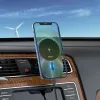 Hoco CA91 soporte magnético para coche con carga inalámbrica rápida Magic, 15W, gris