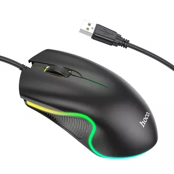 Hoco GM19 Enjoy Gaming Ratón Inalámbrico Luminoso Negro
