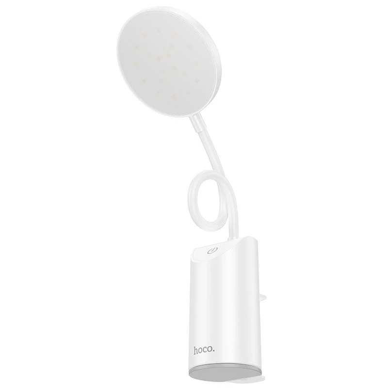 Hoco HX10 Lámpara de mesa con pinza Blanca