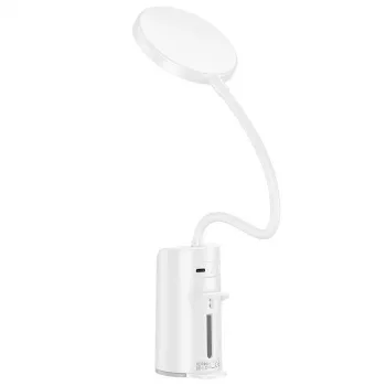 Hoco HX10 Lámpara de mesa con pinza Blanca
