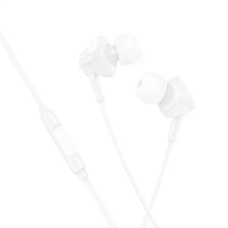 Hoco M113 Auriculares Digitales Universales Clear con Micrófono para Apple Lightning, Blancos