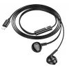 Auriculares universales Hoco M115 Sagacious con micrófono, negros