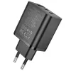 Hoco Cargador GaN N51 Scenery PD65W (2C1A) enchufe EU negro