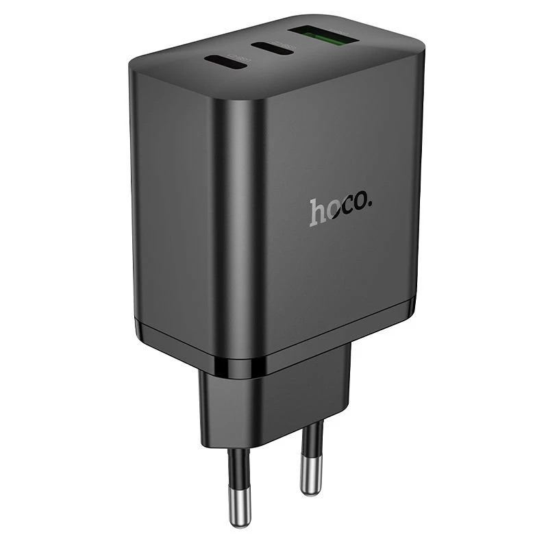 Hoco Cargador GaN N51 Scenery PD65W (2C1A) enchufe EU negro