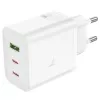 Hoco N51 Scenery PD65W (2C1A) Cargador GaN enchufe EU blanco