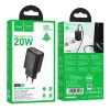 Cargador Hoco N60 Gentle de un puerto PD20W (EU) negro