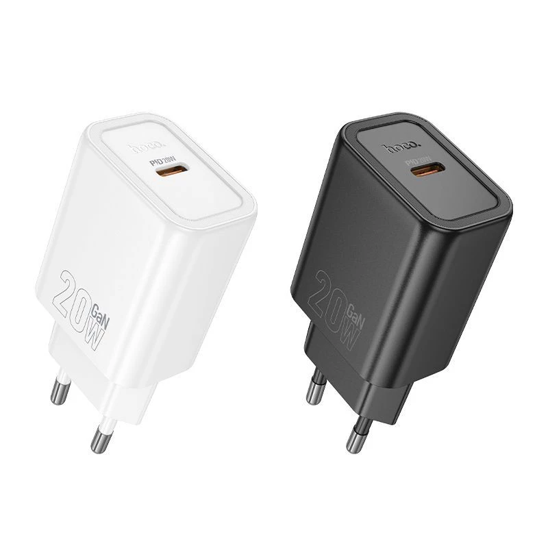 Cargador Hoco N60 Gentle de un puerto PD20W (EU) blanco