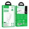 Cargador Hoco N60 Gentle de un puerto PD20W (EU) blanco