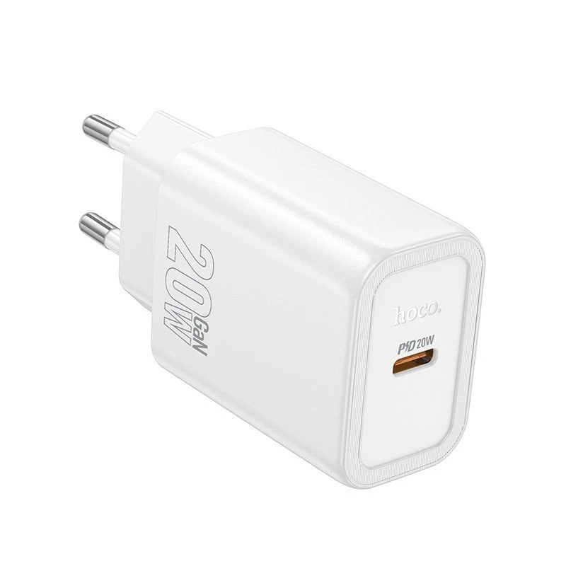 Cargador Hoco N60 Gentle de un puerto PD20W (EU) blanco
