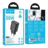 Hoco Cargador N61 Gentle PD20W+QC3.0 (EU) Negro