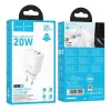 Hoco N61 Gentle PD20W+QC3.0 Cargador (EU) Blanco