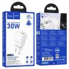 Cargador Hoco N63 Gentle PD30W+QC3.0 (EU) blanco