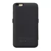Funda de batería ultrafina Hoco 3000mAh con funda de piel para Apple iPhone 6/6S negra