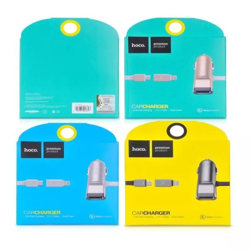 Hoco Cable multifunción universal UCL01 Apple + Micro USB, dorado, 1 m