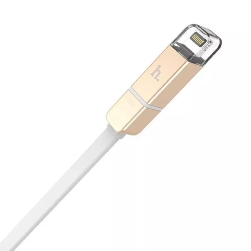 Hoco Cable multifunción universal UCL01 Apple + Micro USB, dorado, 1 m