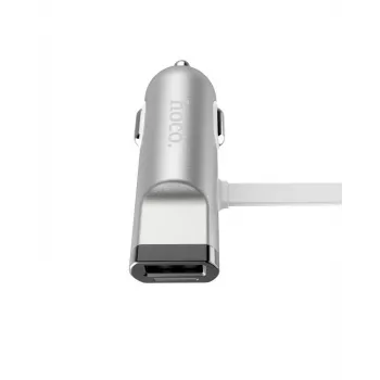 Hoco Cable multifunción universal UCL01 Apple + Micro USB plateado 1,2 m