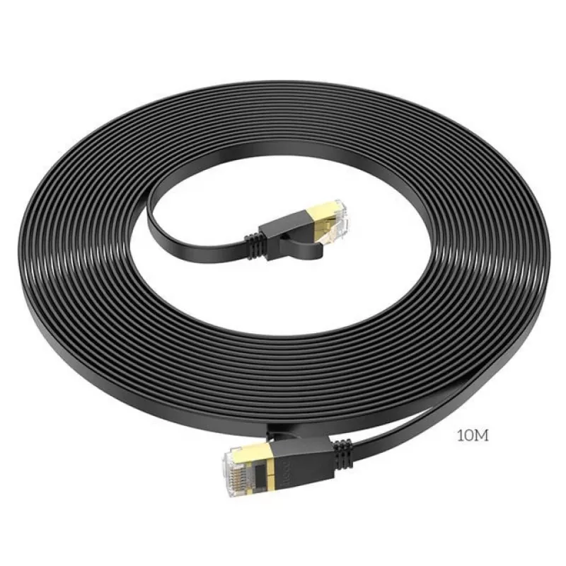 Hoco US07 cable de red plano de cobre puro universal (10m) negro