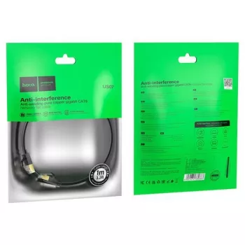 HOCO US07 cable de red plano de cobre puro universal (1m) negro