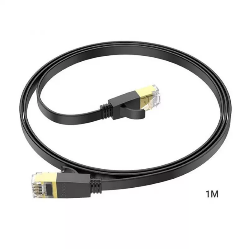 HOCO US07 cable de red plano general de cobre puro (1m) negro