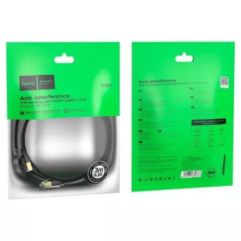 Hoco US07 cable de red plano de cobre puro General (3M) negro